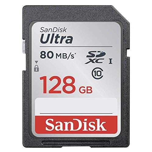 SanDisk Ultra 128 GB SDXC Class 10 Memory Card up to 80 Mbps
