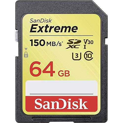 SanDisk Extreme 64GB MICRO SDXC Memory Card up to 150MB/s, Class 10, U3, V30 For Smartphone